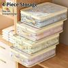 1/4Pcs Large Capacity Mesh Zipper Storage Bag - Clothing Household Bedding Four Piece Set Storage Bag, Clothing Organizing Box