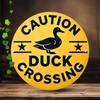 Vintage Aluminum Duck Crossing Sign Farmhouse Wall Decor for Cafe Kitchen Bar