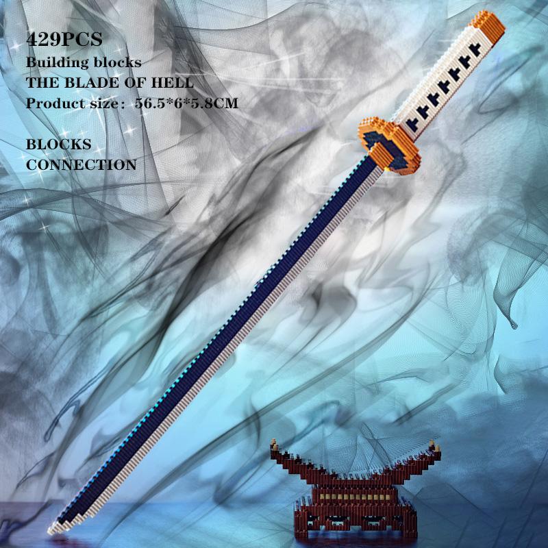 Samurai Sword Building Blocks Ninja Katana Japanese Anime Nichirin Knife Bricks Toy for Kids Adults