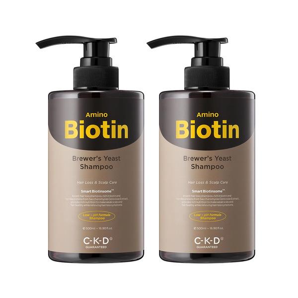 CKD Amino Biotin Beer Yeast Strengthening Shampoo 500ml x 2 Bottles
