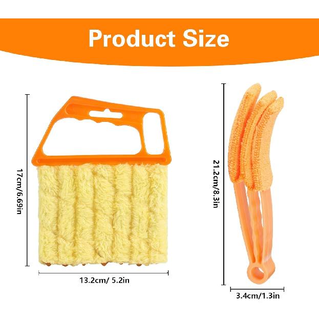 10-Pack Window Blind Cleaner Set: Includes 1× 7-Finger Detail Brush, 1× Shutter Cleaning Brush, And Replacement Heads. Efficient For Blinds, Vents,