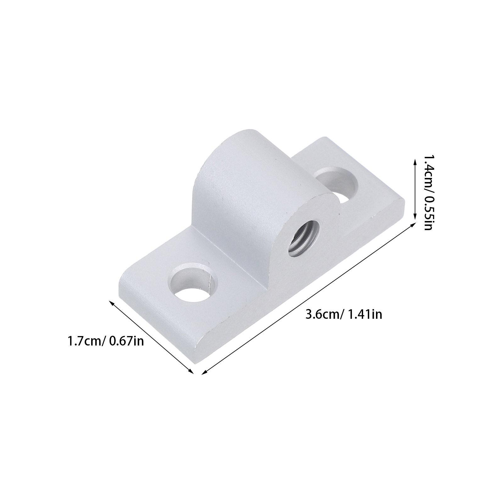 

10Pcs Aluminum Extrusion Caster Mount Angle Fastener Corner Brackets T-Slot Foot Bracket Furniture Wheel Base Aluminum Profile срібний