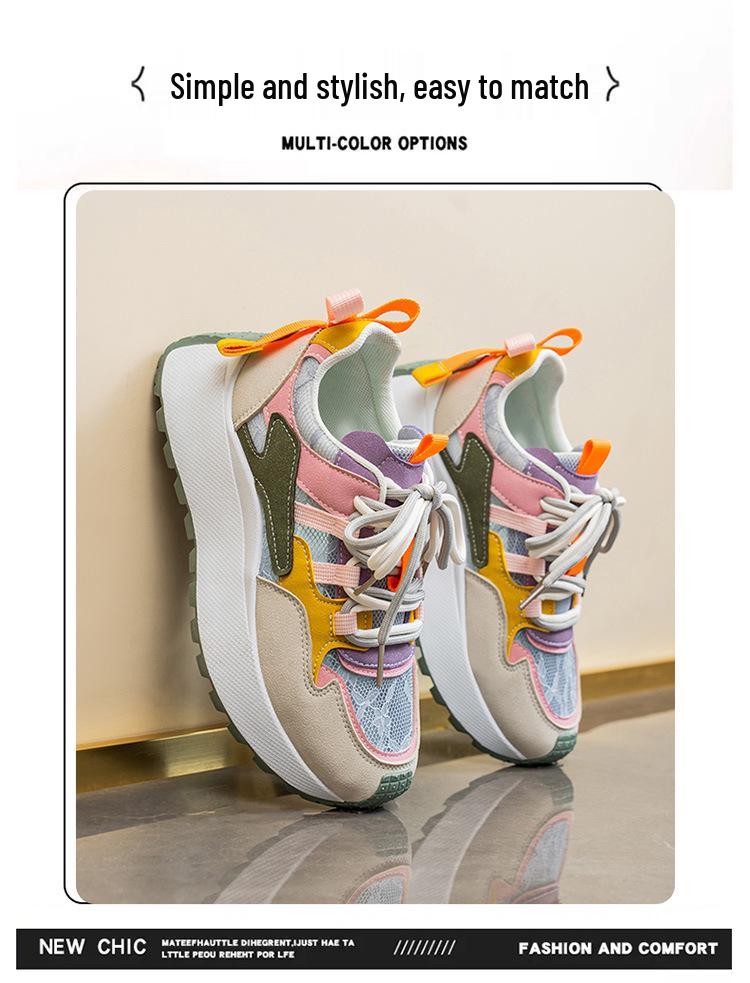 Damen-Sneaker aus atmungsaktivem Mesh im koreanischen Stil - Sommer 2025 Lässige Laufschuhe für Damen