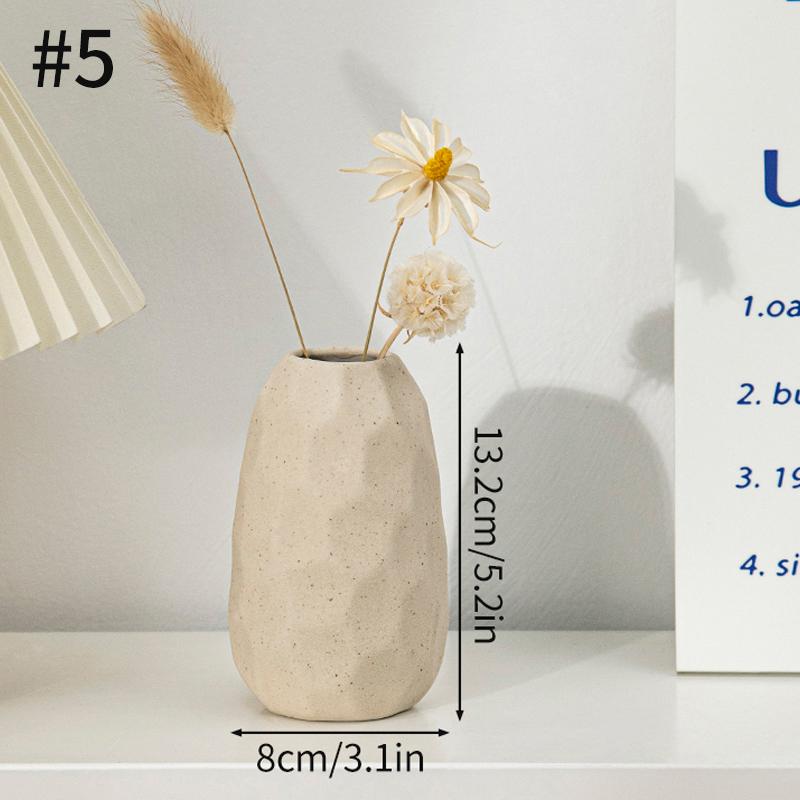 Retro Ceramics Flower Vase Vintage Bottles For Household Workspace Decoration Dries Flower Plants Arrangement Pot Household Room Decorative Vases