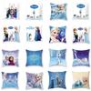 The Frozen Snow Queen Cartoon Cushion Cover Linen Material Cozy Spaces Home