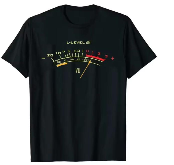 Vintage VU Meter Sound Engineer Analog Electronic O-Neck Cotton T Shirt XL