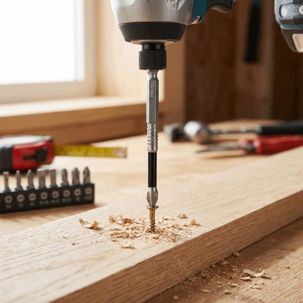 Silberne Oberfläche Anti-Rutsch Kreuzschlitz Bit Korrosionsbeständig Magnetischer Schraubendreher Bit Maschinenwartung