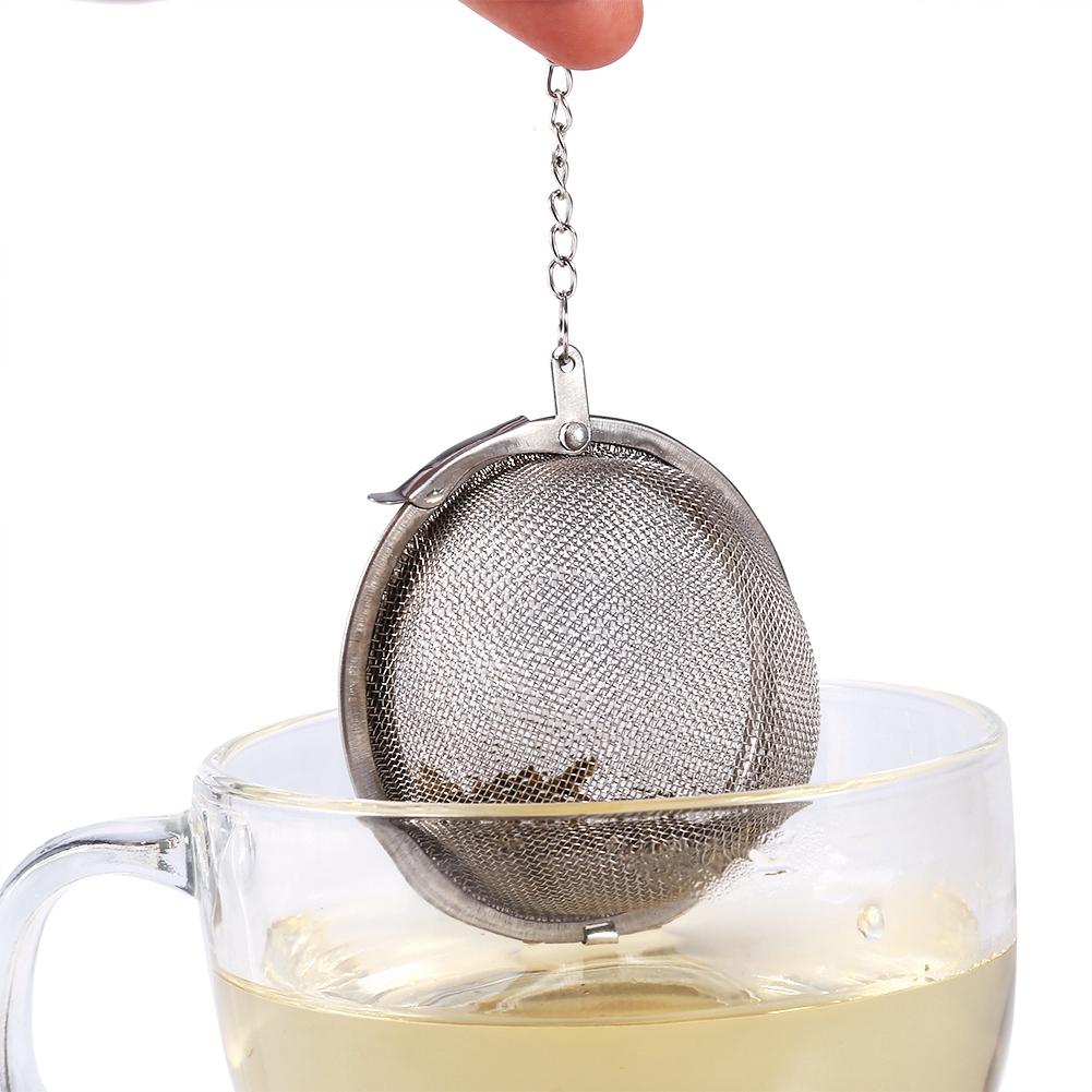 Stainless Steel Loose Tea Infuser Leaf Strainer Filter Diffuser Herbal Spice Net    4.5cm