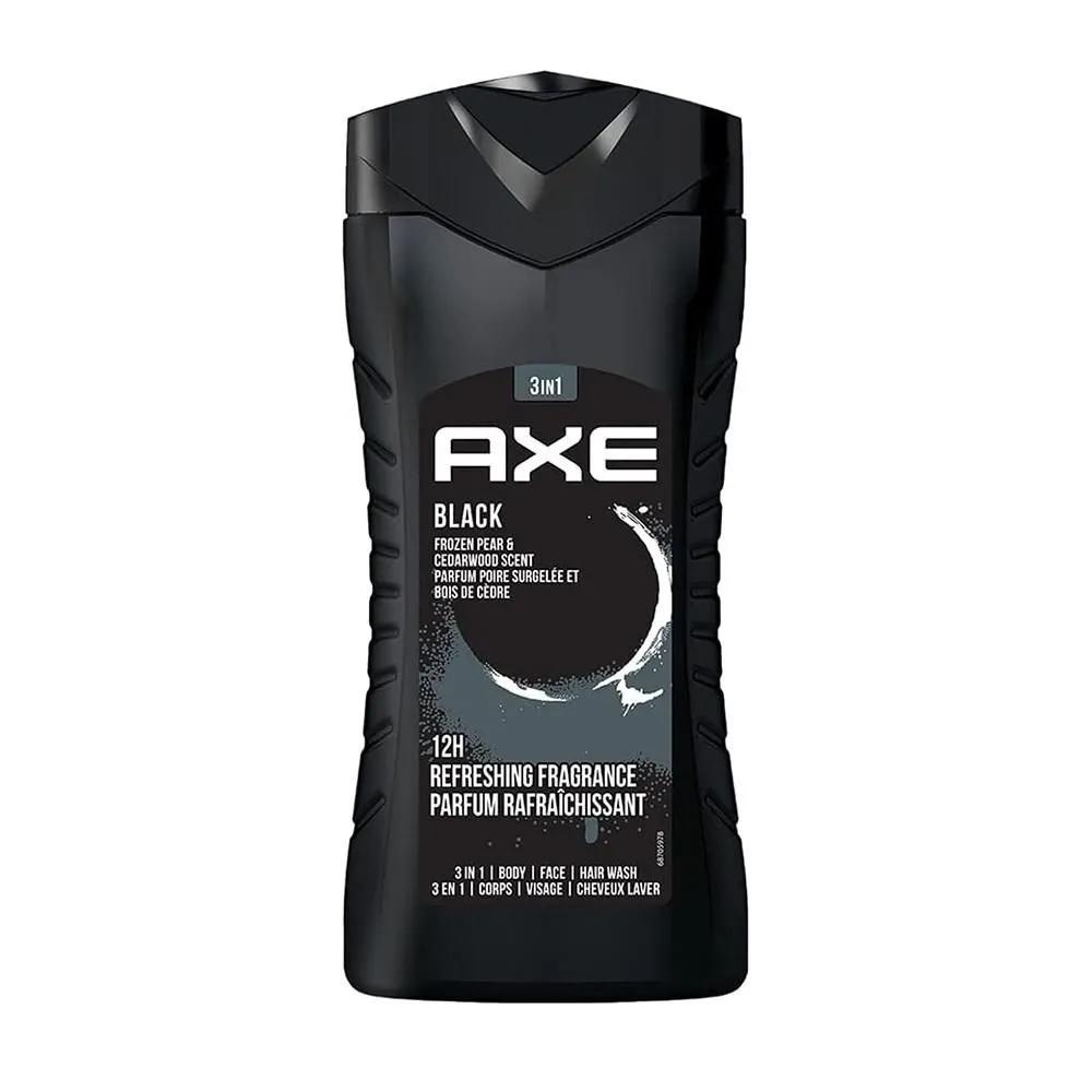 Гель для душа AXE 250 мл 1 упаковка Черный AXE Black - Аромат Замороженная груша и Кедр 3 в 1 Гель для душа Средство для умывания лица
