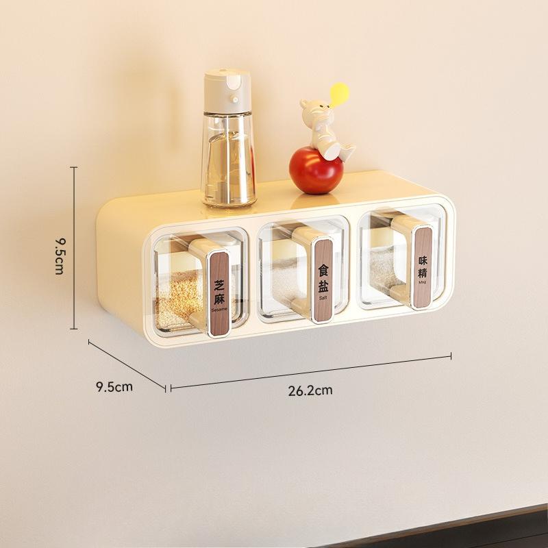 Seasoning Jar Combination Wall-mounted Household Kitchen Seasoning Storage Box, Seasoning Bottle, Salt Jar, Seasoning Box