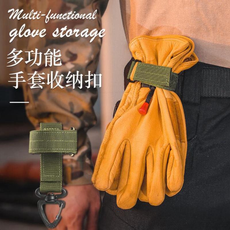 Set of 3 Outdoor Keychain Tactical Gear Clip Holder Bag Belt Keychain EDC Molle Webbing Gloves Rope Holder Military Hook  Practical Use