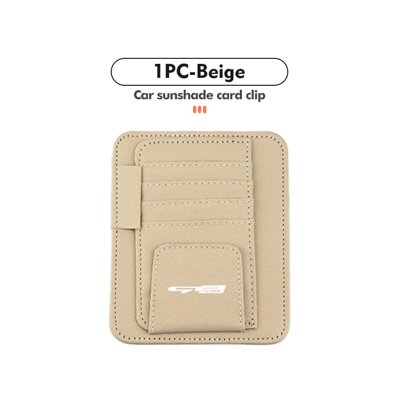 Car Sun Visor Organizer Multi-Pocket Business Card Storage Accessory For KIA Cerato Proceed Venga Stonic Picanto Sorento Stinger
