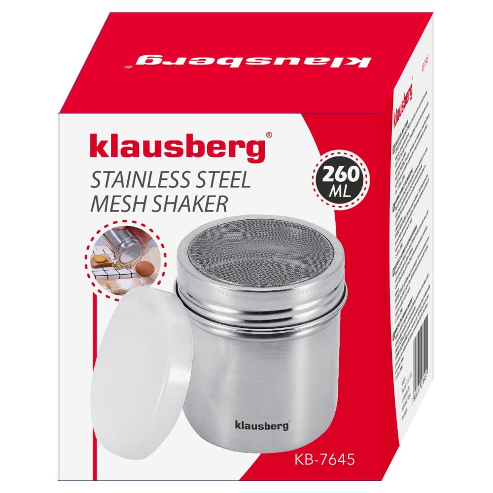 Pojemnik Shaker do posypywania cukru 260ml KLAUSBERG KB-7645