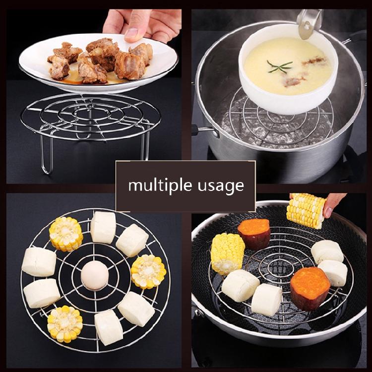 6.3/7.8/9.5/11in Stainless Steel Multifunctional Rack for Pressure Cooker