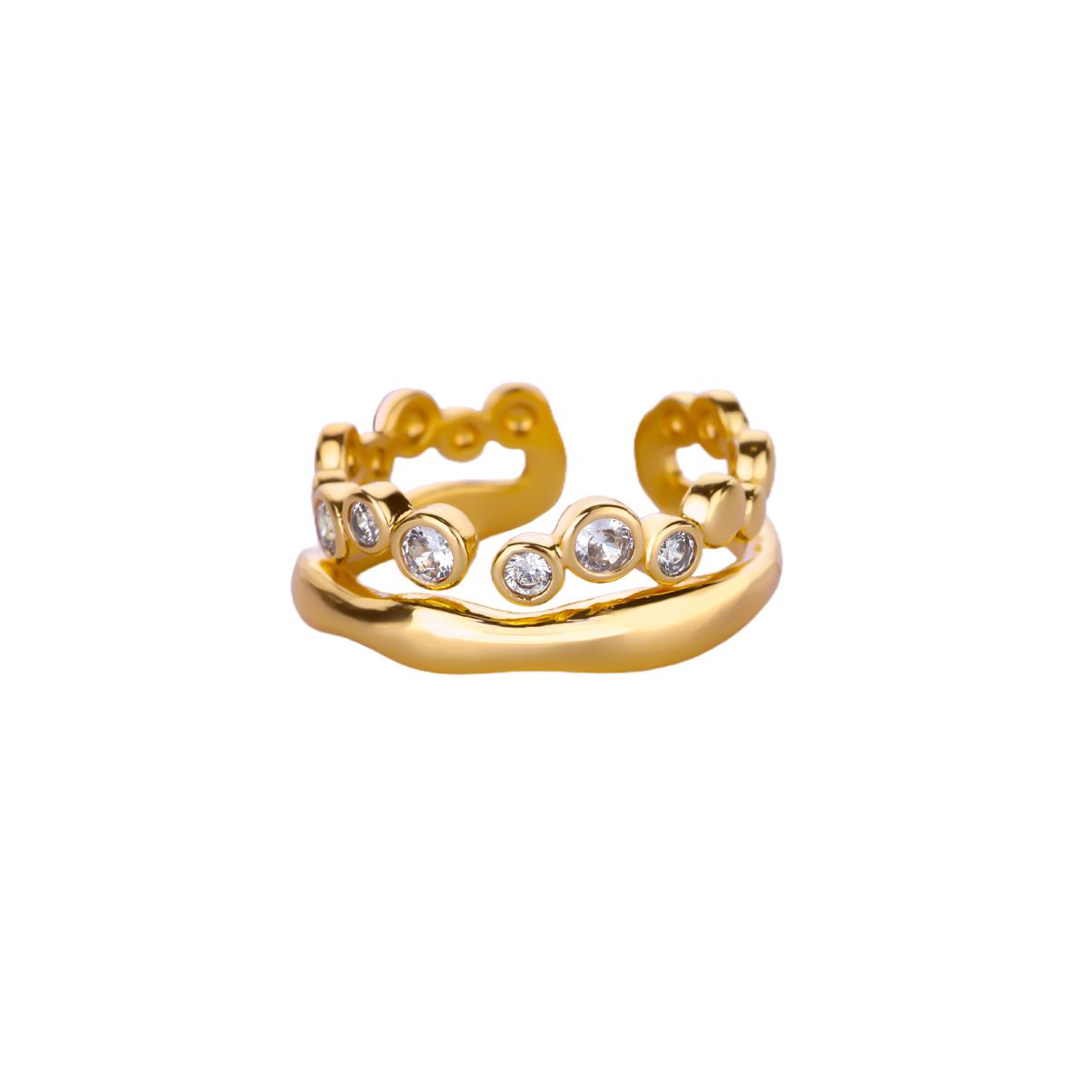 

Stainless Steel Crown Ring for Women 18K Gold Plated Adjustable Resistant to Corrosion Unique Design Perfect for Daily Wear Gift resizable