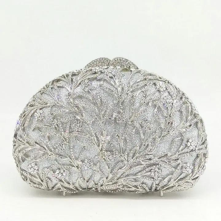 

Boutique De FGG (in stock) Women Flower Clutch Evening Minaudiere Bags Wedding Bridal Floral Handbags Party Dinner Purses Bag Mini Clutch