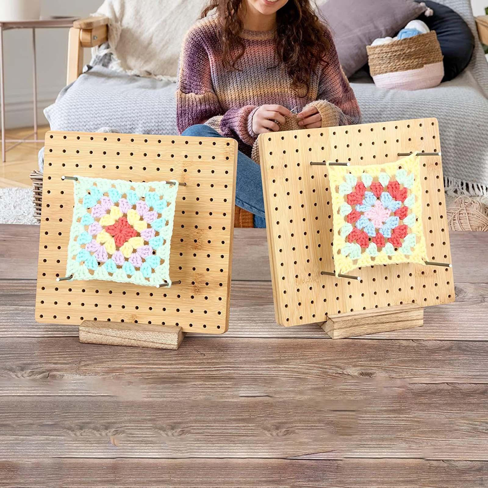 

Набір бамбукових дощок для в’язання гачком із кілочками – незамінна справа для ентузіастів 29cmx29cm