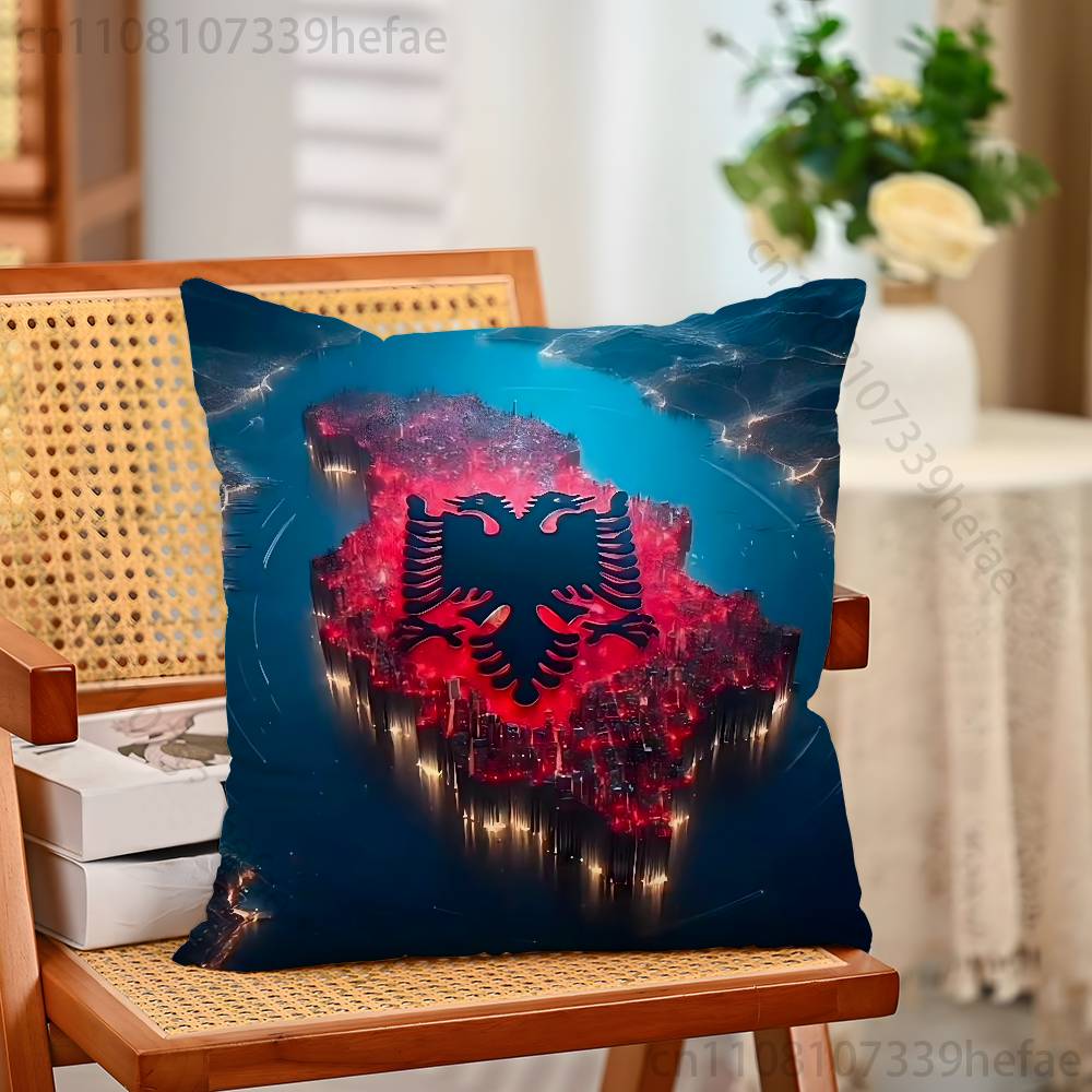 

Albania Flag Albanians Throw Pillow Case For Decoration 30cm 50cm 55cm Square Home Pillowcase Case 30x30cm