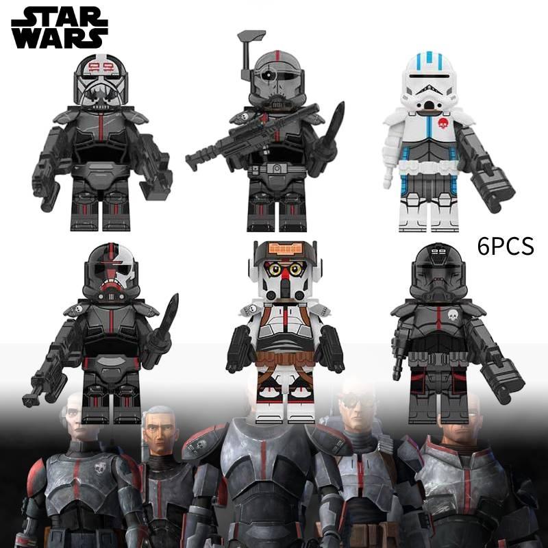 Star Wars Clone Troopers Bad Batch 6pc Building Blocks Mini Figures Toy Set