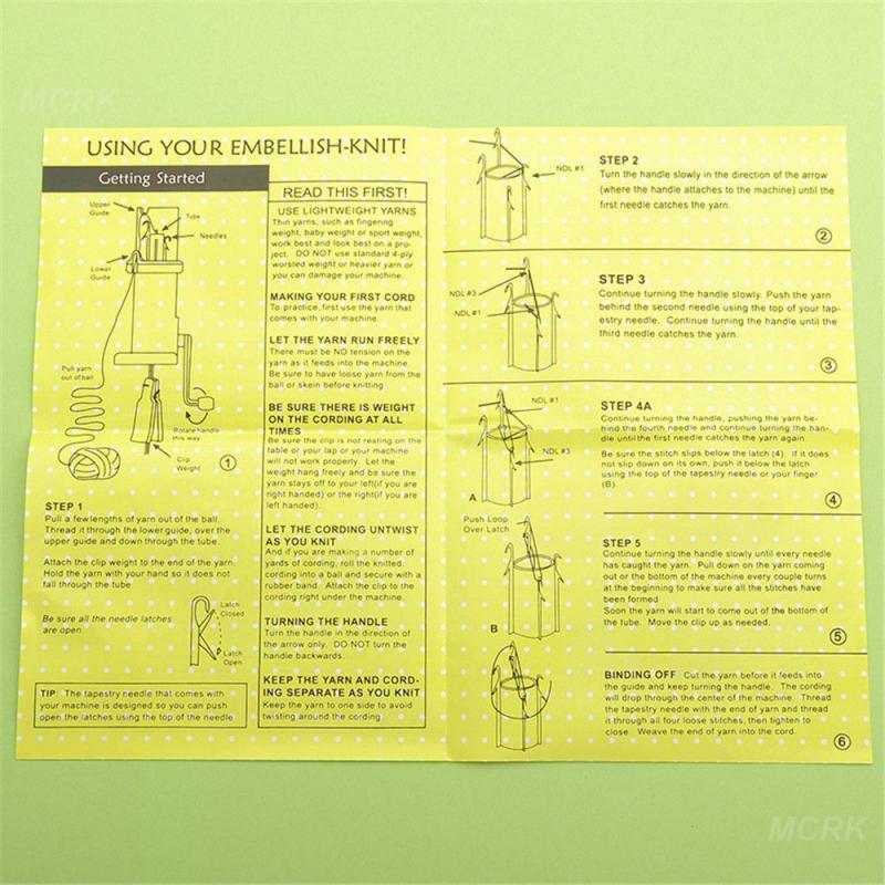 Hand-operated Embellish-Knit Knitting Machine Spool Knitter Weave Tool