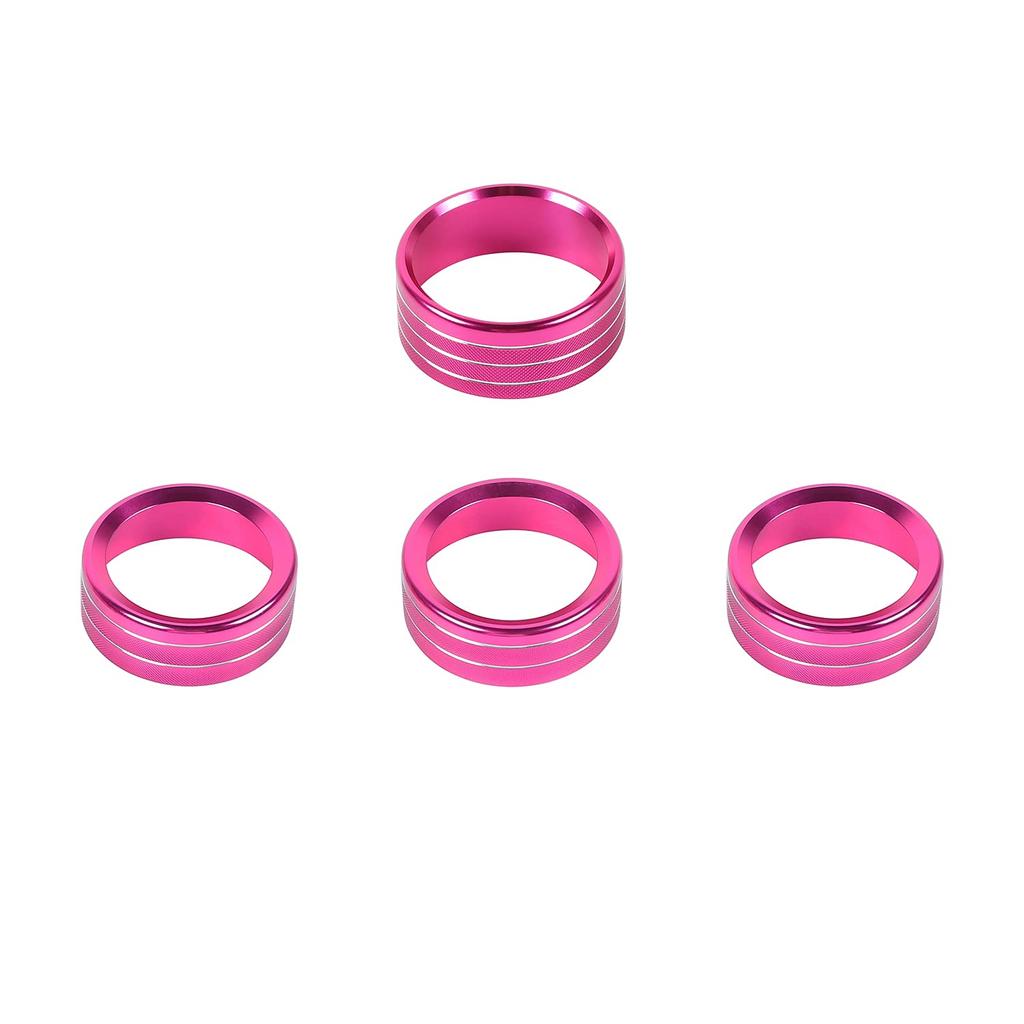 JeCar Air Conditioner Radio Switch Knob Cover & Headlight Knob Cover Aluminum Alloy AC