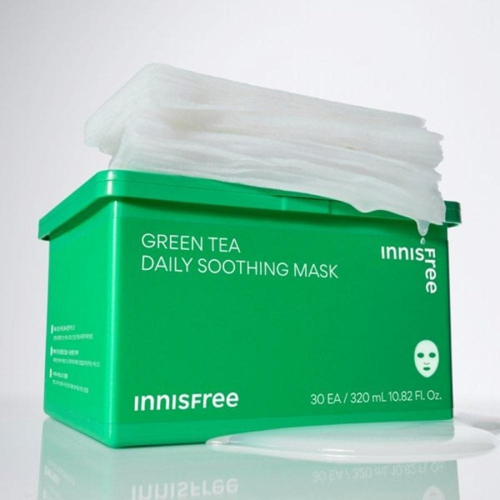 Innisfree Green Tea Daily Hydrating   Soothing Mask 30 Sheets