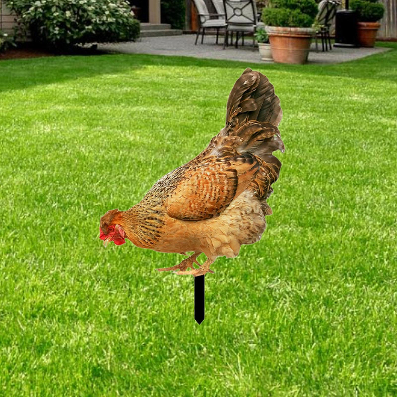

Charming Hen Outdoor Garden Ornament Style B