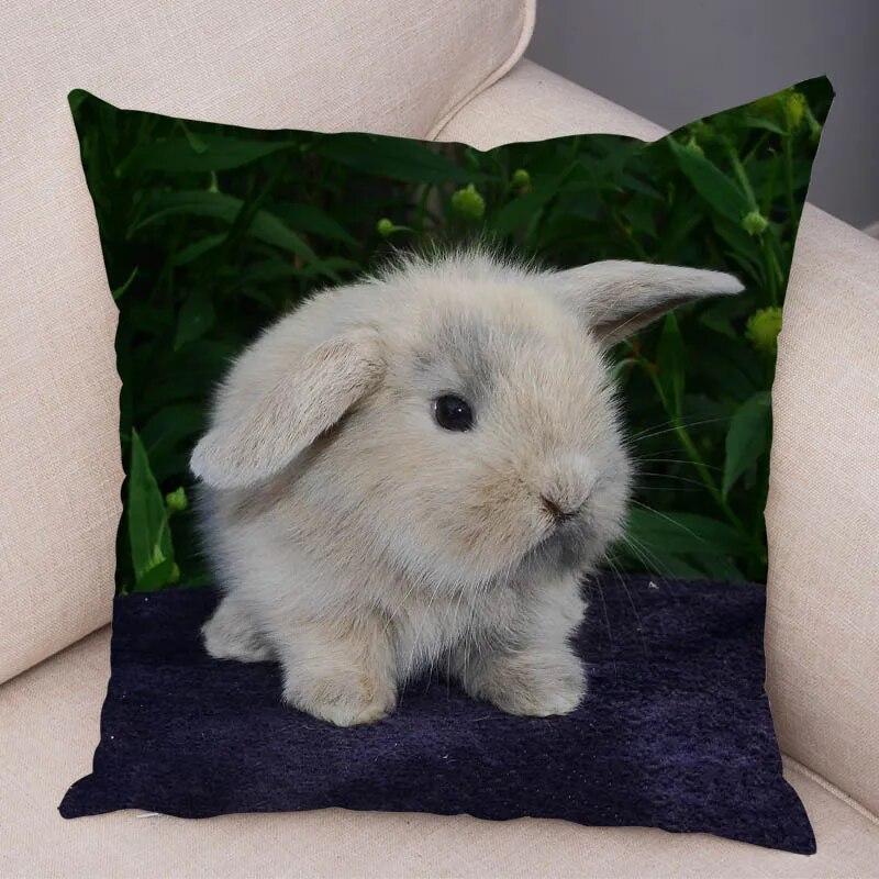 Sofa Car Home Decor Cute Rabbit Cushion Cover Bedroom Living Room Pillowcase Pet Animal Pillowcase