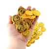 100Pcs/Bag Gold Fake Coins Shining Pirates Plastic Coin Party Currency Toy Game