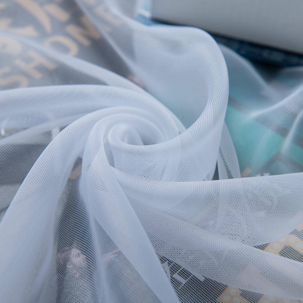 Leaves Sheer Curtain Tulle Window Voile Drape 1 Panel Fabric