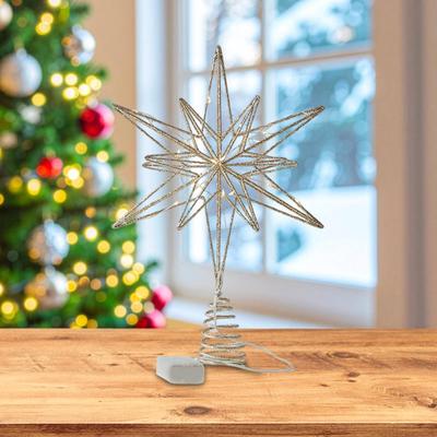 Χριστουγεννιάτικο Δέντρο Κορυφή Αστέρι Τοπέρ Δημιουργικό Κλασικό Διακοσμητικό Στολίδι Γκλίτερ