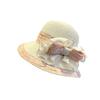 French elegant lace bow straw hat women's spring and summer sun protection sun hat big brim seaside vacation photo top hat