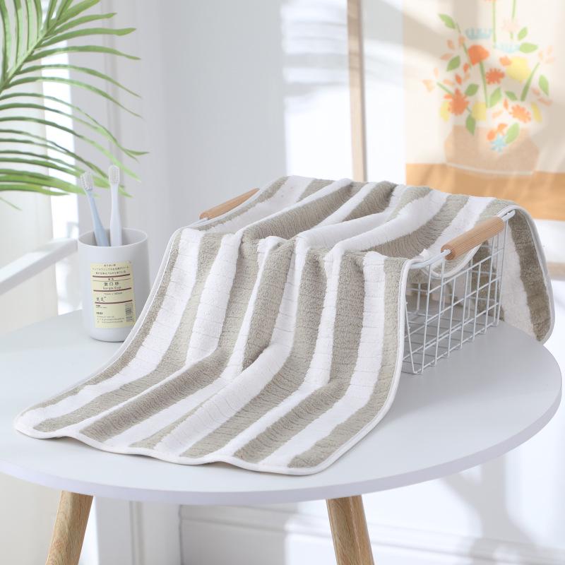 

Quick-Drying Coral Fleece Towel - Strong Absorption, Non-Shedding, for Adults 35*75cm зелёный