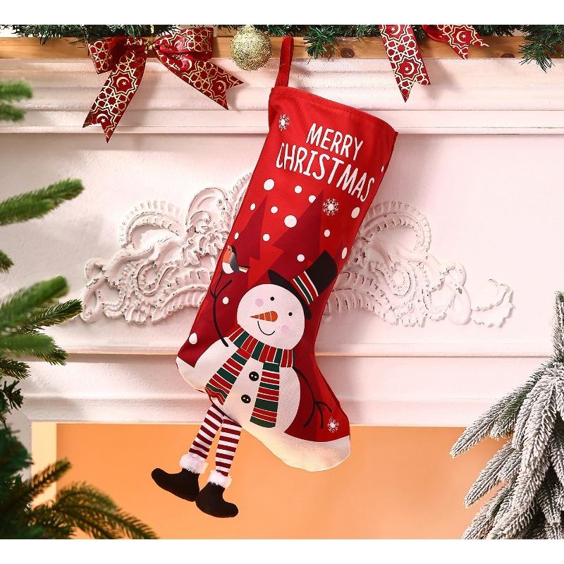 Christmas decorations household fireplace atmosphere pendant cartoon socks gift bag children's candy pendant