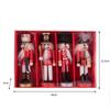 Classic Red & Gold Soldier Nutcracker Ornament Set
