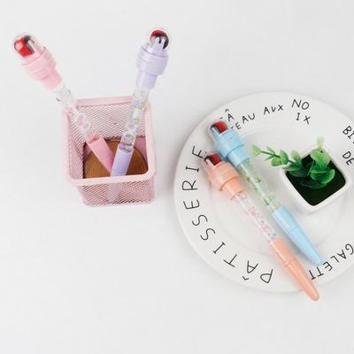 Gel Pen 4 In 1 Multi-functional Bubble Maker Roller Stamper Stationery Cartoon Fruit Pattern Plastic Writing Pen School Supplies