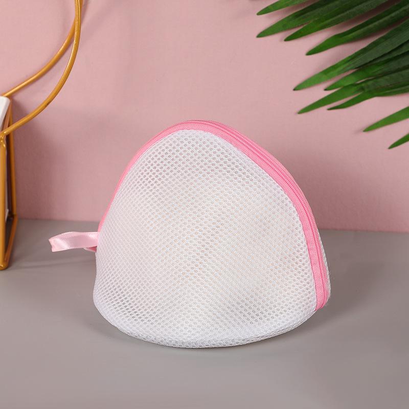 Pink Mesh Laundry Bag for Machine Wash - Anti-Deformation Clothes Care for Bras & Sweaters