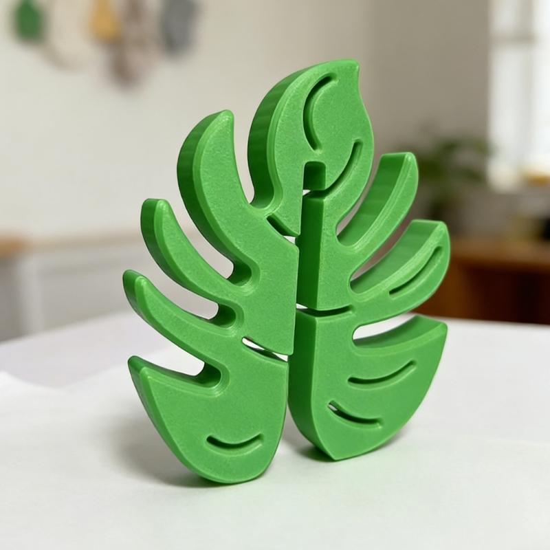 Monstera Deliciosa Plastic Shower Hook With 2 Layers For Hanging Wet Items Hanger For Towels And Robes