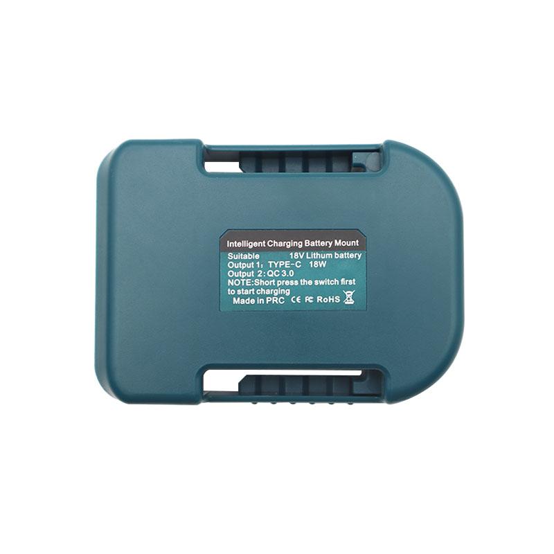 Li-ion Battery Parts Adapter For DEWALT 20V DCB200 For Makita 18V BL1830 Lithium Batteries Case Type C USB Power Bank Charger