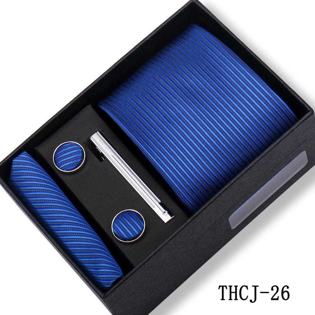 Men's 4-Piece Tie Gift Set for Business, Wedding, and Formal Wear.