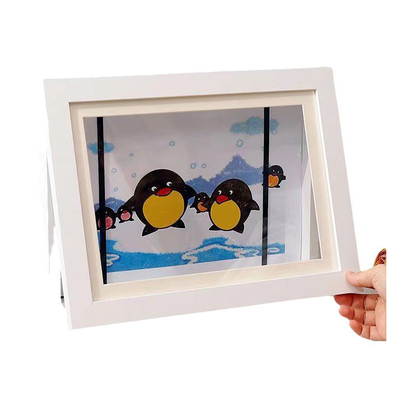 Children's Magnetic DIY Wall Art Frame: Punch-Free Multifunctional Display.