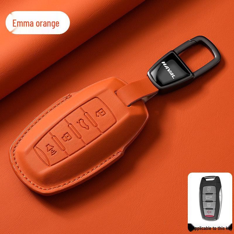 Universal Genuine Leather Key Cover for Great Wall Haval H6, H2M6, Big Dog, Menglong F7