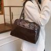Large Capaci Women's Tote Bag Trendy Korean Commuter Oulder Bag Soft PU Leather Handbag Casual Versatile Underarm Crossbody Bag
