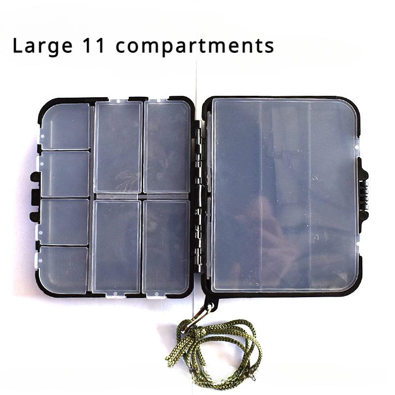 Černá krabička na příslušenství Organizér na rybářské háky Krabička na příslušenství