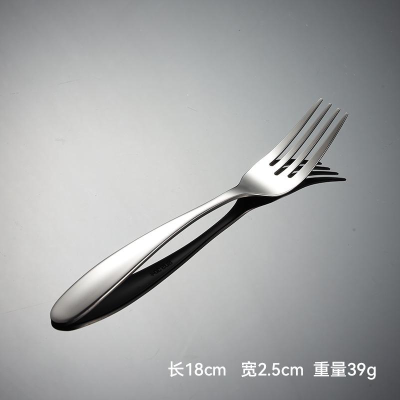 Furculiță și lingură pentru mâncare occidentală din oțel inoxidabil 304, tacâmuri cu specificații multiple, lustruire oglindă, cadou corporativ, furculiță pentru fructe 028