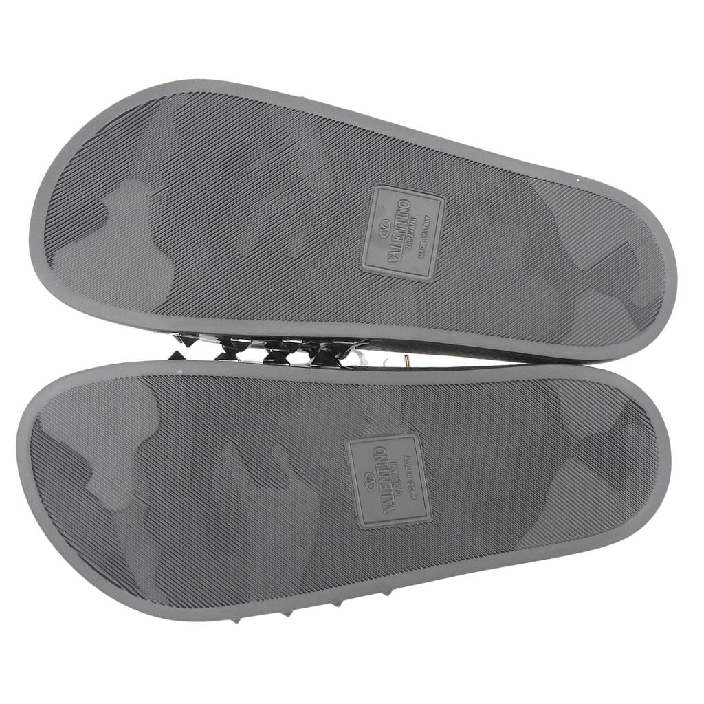 Pristine Valentino Garavani Sandals black rubber mens 40 Used