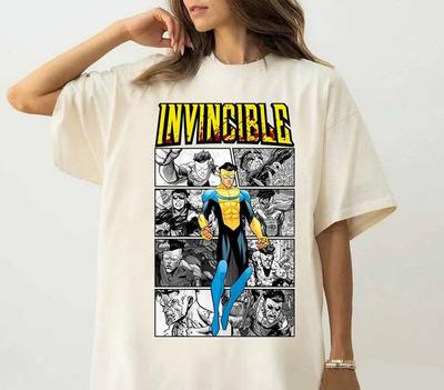 Limited Invincible Mark Superhero T Shirt Superhero 2026 Summer Unisexs Womens Fashion Casual Cotton Oversized Tshirt Street Y2K