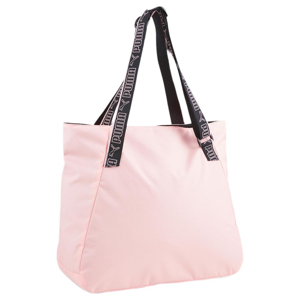 Puma Logo Zippered Fabric Tote Bag Women Tote Bags Pink 090009-03