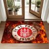 Alfombra de Terciopelo de Cristal con Diseño de Fútbol del Fulham, Alfombrilla Decorativa Suave para Dormitorio y Entrada