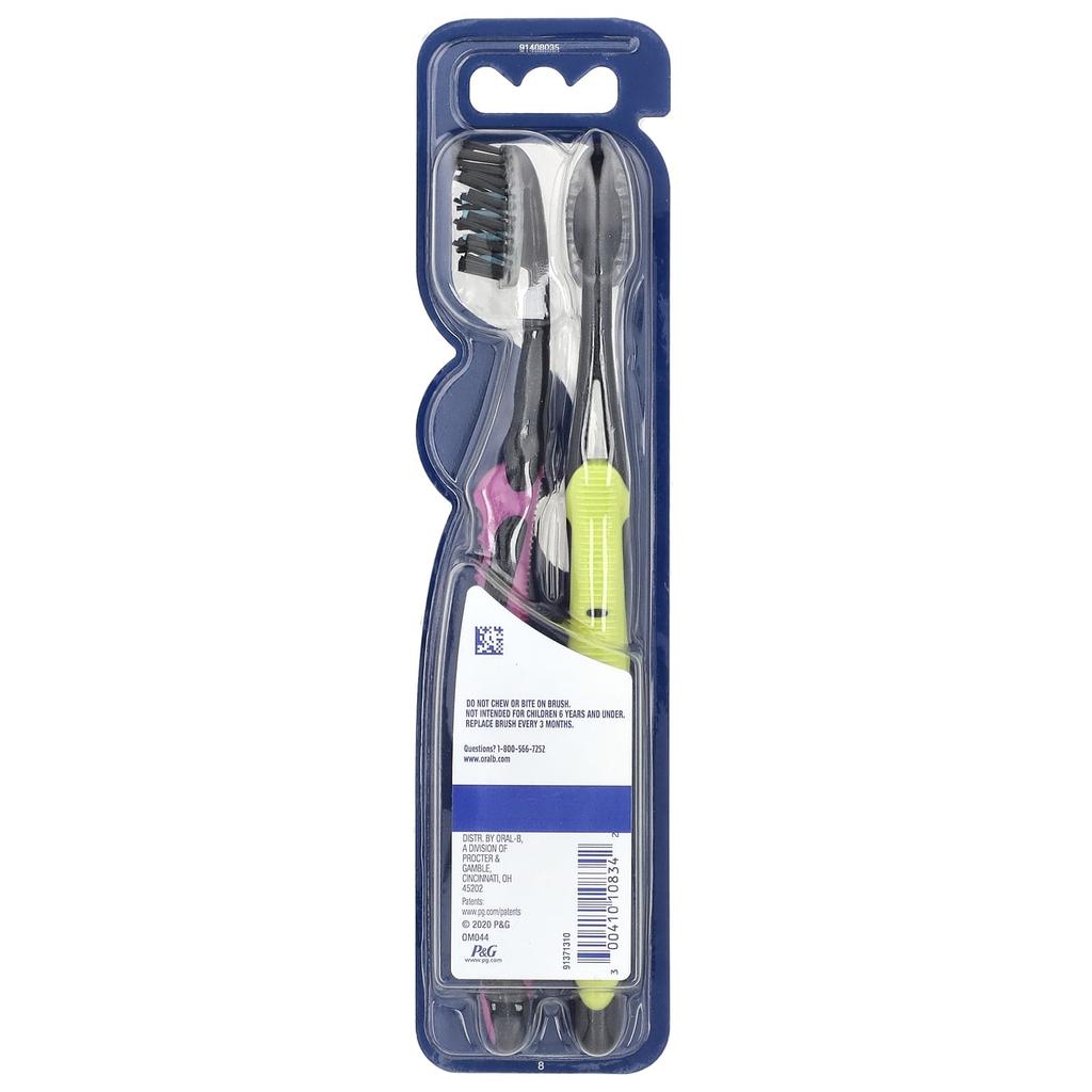 Oral-B Pro-Flex Charcoal Toothbrush, Soft, 2 Toothbrushes